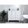 Elegant Decor 36 Inch Single Bathroom Vanity In White VF18036WH